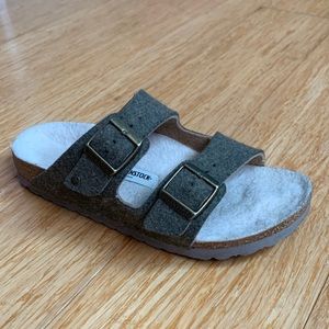Birkenstock Arizona Wool Felt - Olive Green
